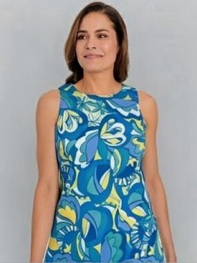 London Times Retro  Floral Print Mod Dress